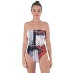 Abstract  Tie Back One Piece Swimsuit