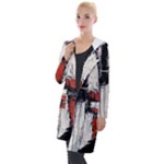 Abstract  Hooded Pocket Cardigan