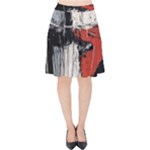 Abstract  Velvet High Waist Skirt