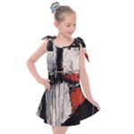 Abstract  Kids  Tie Up Tunic Dress