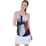 Abstract  Racer Back Mesh Tank Top