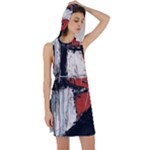Abstract  Racer Back Hoodie Dress