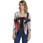 Abstract  Women s One-Button 3/4 Sleeve Short Jacket