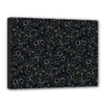 Midnight Blossom Elegance Black Backgrond Canvas 16  x 12  (Stretched)