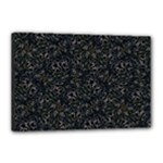 Midnight Blossom Elegance Black Backgrond Canvas 18  x 12  (Stretched)