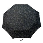 Midnight Blossom Elegance Black Backgrond Folding Umbrellas