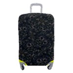 Midnight Blossom Elegance Black Backgrond Luggage Cover (Small)