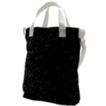 Midnight Blossom Elegance Black Backgrond Canvas Messenger Bag
