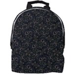 Midnight Blossom Elegance Black Backgrond Mini Full Print Backpack
