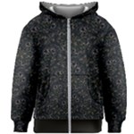Midnight Blossom Elegance Black Backgrond Kids  Zipper Hoodie Without Drawstring