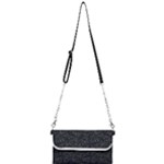 Midnight Blossom Elegance Black Backgrond Mini Crossbody Handbag