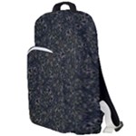 Midnight Blossom Elegance Black Backgrond Double Compartment Backpack