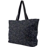 Midnight Blossom Elegance Black Backgrond Simple Shoulder Bag