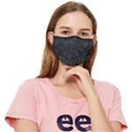 Midnight Blossom Elegance Black Backgrond Fitted Cloth Face Mask (Adult)