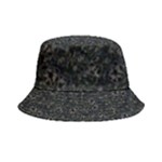 Midnight Blossom Elegance Black Backgrond Inside Out Bucket Hat