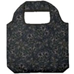 Midnight Blossom Elegance Black Backgrond Foldable Grocery Recycle Bag