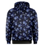 Stylized Floral Intricate Pattern Design Black Backgrond Men s Core Hoodie