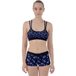 Stylized Floral Intricate Pattern Design Black Backgrond Perfect Fit Gym Set