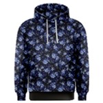 Stylized Floral Intricate Pattern Design Black Backgrond Men s Overhead Hoodie