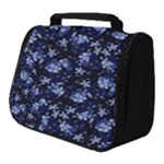 Stylized Floral Intricate Pattern Design Black Backgrond Full Print Travel Pouch (Small)