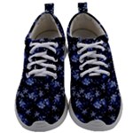Stylized Floral Intricate Pattern Design Black Backgrond Mens Athletic Shoes