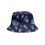 Stylized Floral Intricate Pattern Design Black Backgrond Inside Out Bucket Hat (Kids)