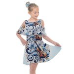 Cello Kids  Shoulder Cutout Chiffon Dress