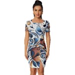 Cello Fitted Knot Split End Bodycon Dress