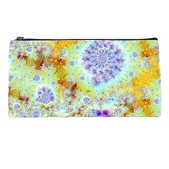 Golden Violet Sea Shells, Abstract Ocean Pencil Case from ZippyPress Front