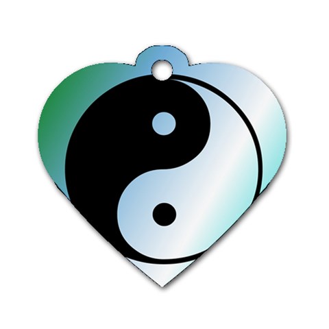 Ying Yang  Dog Tag Heart (Two Sided) from ZippyPress Back