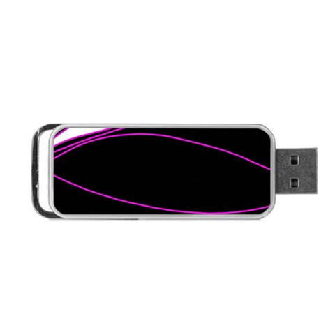 Purple, white and black lines Portable USB Flash (One Side) from ZippyPress Front