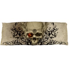 Awesome Skull With Flowers And Grunge Body Pillow Case Dakimakura (Two Sides) from ZippyPress Front