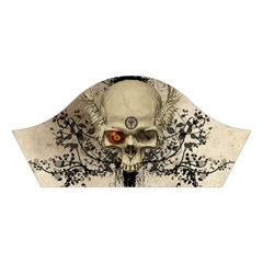 Awesome Skull With Flowers And Grunge Cotton Crop Top from ZippyPress Right Sleeve