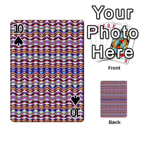Ethnic Colorful Pattern Playing Cards 54 Designs  from ZippyPress Front - Spade10