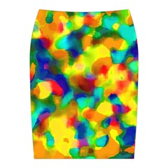 Colorful watercolors texture                              Midi Wrap Pencil Skirt from ZippyPress Back