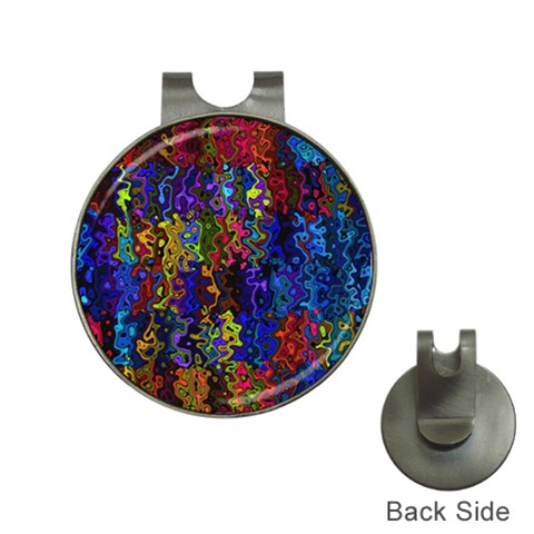 Colorful waves                                                     Golf Ball Marker Hat Clip from ZippyPress Front
