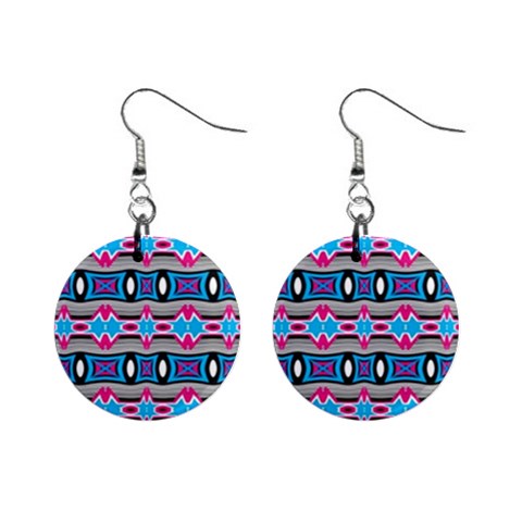 Blue pink shapes rows.jpg                                                       1  Button Earrings from ZippyPress Front