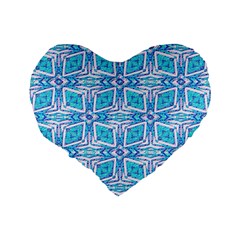 Geometric Doodle 1 Standard 16  Premium Flano Heart Shape Cushions from ZippyPress Back