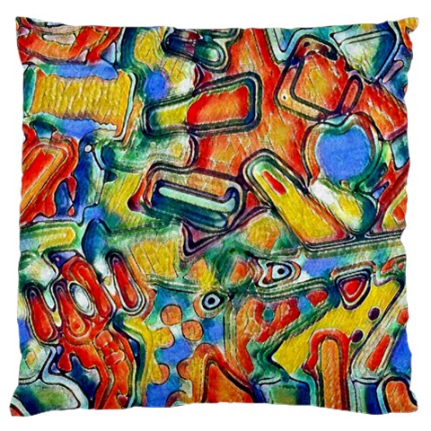 Colorful painted shapes                     Standard Flano Cushion Case (Two Sides) from ZippyPress Front