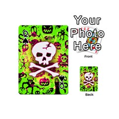 Queen Deathrock Skull & Crossbones Playing Cards 54 Designs (Mini) from ZippyPress Front - SpadeQ