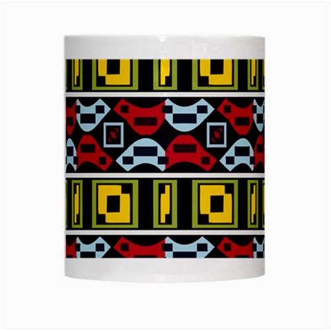 Rectangles and other shapes pattern                                    White Mug from ZippyPress Center
