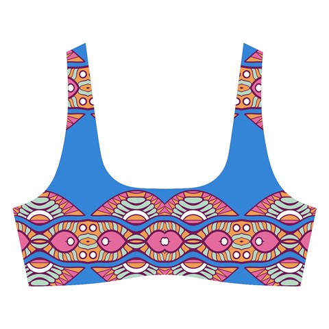 Shapes chains on a blue background                                             Cross Back Hipster Bikini Set from ZippyPress Front
