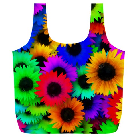 Colorful sunflowers                                              Full Print Recycle Bag (XXL) from ZippyPress Back