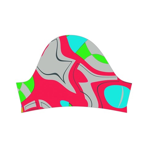 Colorful distorted shapes on a grey background                                                         Kids  Short Sleeve Velvet Dress from ZippyPress Left Sleeve