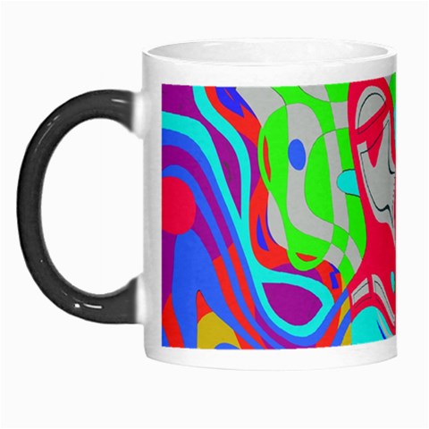Colorful distorted shapes on a grey background                                                     Morph Mug from ZippyPress Left