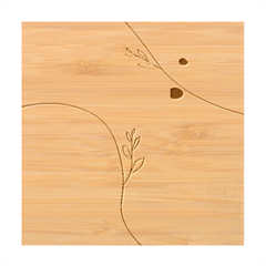 Pattern Line Art Texture Minimalist Design Bamboo Coaster Set from ZippyPress Coaster 2