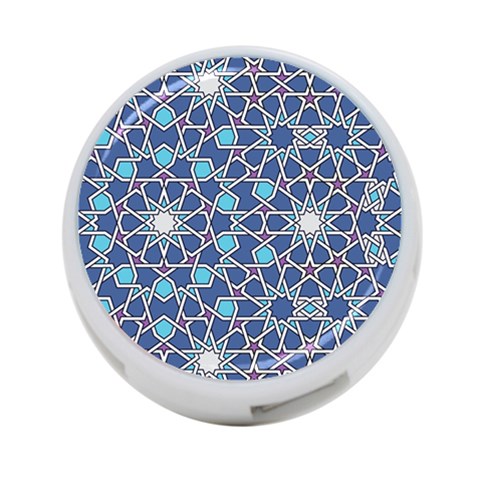 Islamic Ornament Texture, Texture With Stars, Blue Ornament Texture 4 Front