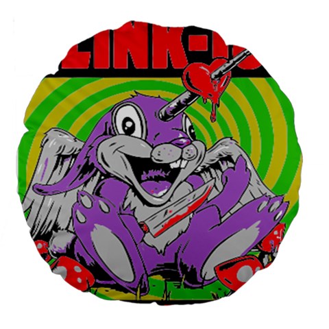 blink 182 Large 18  Premium Round Cushions from ZippyPress Front