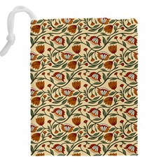 Floral Design Drawstring Pouch (4XL) from ZippyPress Back