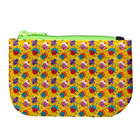 Heart Diamond Pattern Large Coin Purse from ZippyPress Front